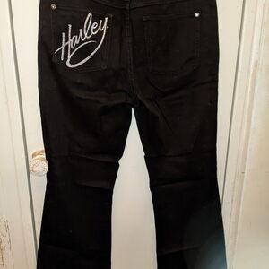 Harley-Davidson Black Flare Wide Leg Jeans